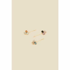 Accessorize Colourful Gem Hair Slides Set Of Three For Female