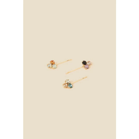 Accessorize Colourful Gem Hair Slides Set Of Three For Female 3 Accessorize Colourful Gem Hair Slides Set Of Three For Female