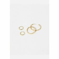 Accessorize Gold-Plated Hoop Earring Set For Female -Accessorize Shop unnamed file 2065