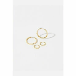 Accessorize Gold-Plated Hoop Earring Set For Female -Accessorize Shop unnamed file 2066