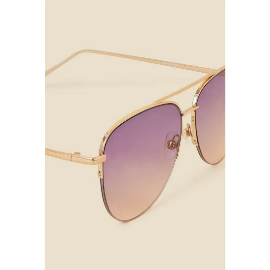 Accessorize Half Frame Aviator Sunglasses For Female 5 Accessorize Half Frame Aviator Sunglasses For Female - Image 3