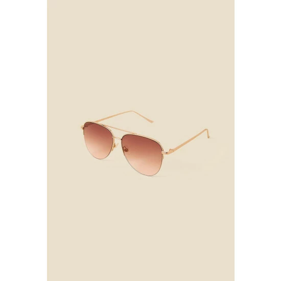 Accessorize Half Frame Aviator Sunglasses For Female 7 Accessorize Half Frame Aviator Sunglasses For Female - Image 5