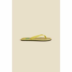 Accessorize Lemon Embroidered Seagrass Flip Flops For Female