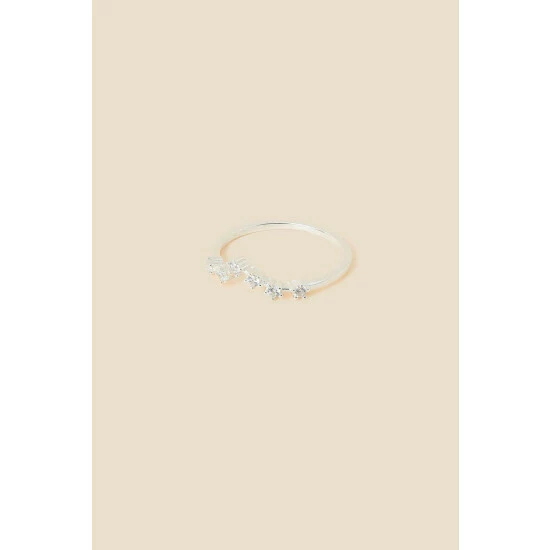 Accessorize Sterling Silver Sparkly Constellation Pisces Ring For Female 3 Accessorize Sterling Silver Sparkly Constellation Pisces Ring For Female