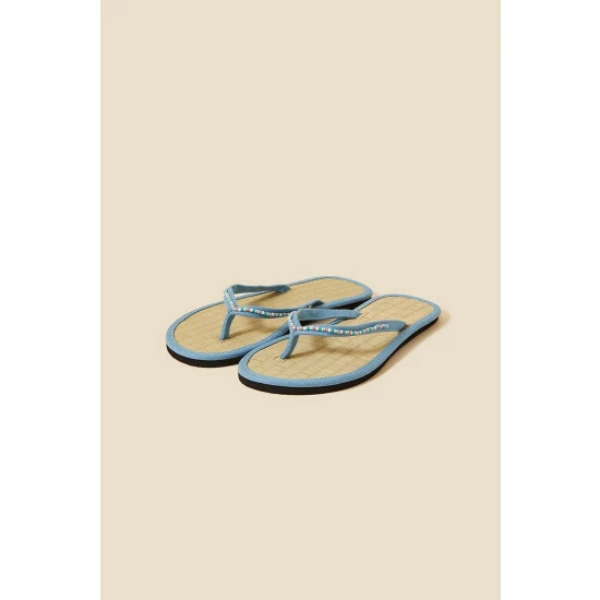 Accessorize Beaded Seagrass Flip Flops For Female 4 Accessorize Beaded Seagrass Flip Flops For Female - Image 2