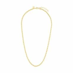 Accessorize Gold-Plated Twisted Rope Chain Necklace For Female