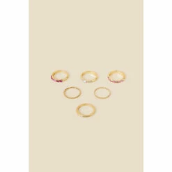 Accessorize Gem Stacking Rings 6 Pack For Female
