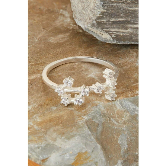 Accessorize Silver Sparkly Constellation Scorpio Ring For Female 4 Accessorize Silver Sparkly Constellation Scorpio Ring For Female - Image 2