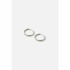 Accessorize Platinum-Plated Chunky Hoop Earrings For Female