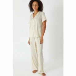 Accessorize Jacquard Spot Button Down Pyjama Set For Female -Accessorize Shop unnamed file 2315