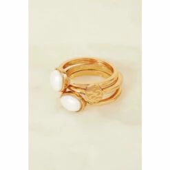 Accessorize Organic Pearl Rings Set Of Three For Female -Accessorize Shop unnamed file 2338