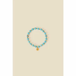 Accessorize Gold-Plated Turquoise Healing Stone Beaded Bracelet For Female -Accessorize Shop unnamed file 2366