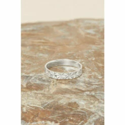 Accessorize Sterling Silver Diamond Cut Band Ring For Female -Accessorize Shop unnamed file 2387