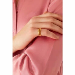 Accessorize Gold-Plated Bobble Rings Set Of Two For Female -Accessorize Shop unnamed file 2419