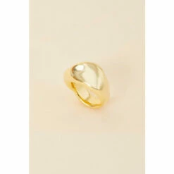 Accessorize Gold-Plated Molten Band Ring For Female
