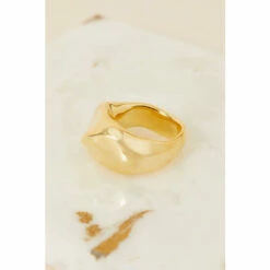 Accessorize Gold-Plated Molten Band Ring For Female -Accessorize Shop unnamed file 2430