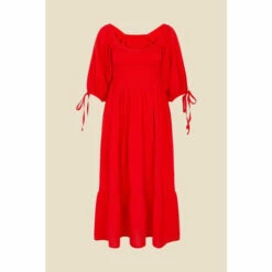 Accessorize Puff Sleeve Textured Midi Dress For Female -Accessorize Shop unnamed file 2443