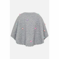 Accessorize Girls Pom-Pom Poncho For Female -Accessorize Shop unnamed file 2471