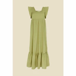 Accessorize Frill Shoulder Textured Midi Dress For Female -Accessorize Shop unnamed file 2493
