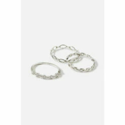 Accessorize Platinum-Plated Stacking Rings For Female 7 Accessorize Platinum-Plated Stacking Rings For Female -Accessorize Shop unnamed file 2569