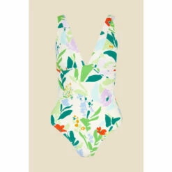 Accessorize &apos;Lexi&apos; Abstract Floral Plunge Shaping Swimsuit For Female -Accessorize Shop unnamed file 2577