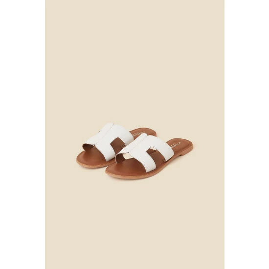 Accessorize Leather Cut-Out Detail Sliders For Female 4 Accessorize Leather Cut-Out Detail Sliders For Female - Image 2