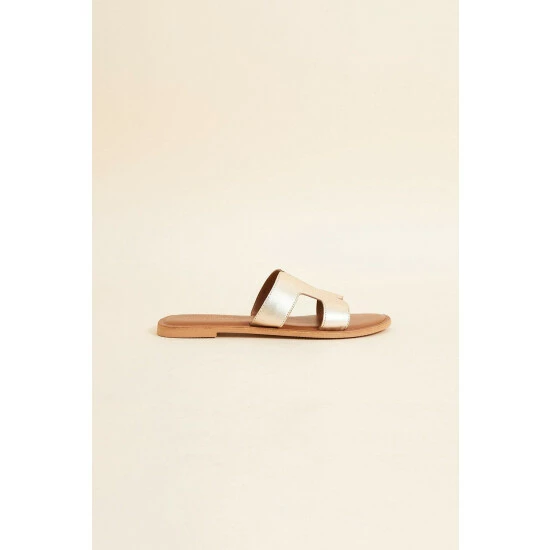 Accessorize Leather Cut-Out Detail Sliders For Female 7 Accessorize Leather Cut-Out Detail Sliders For Female - Image 5