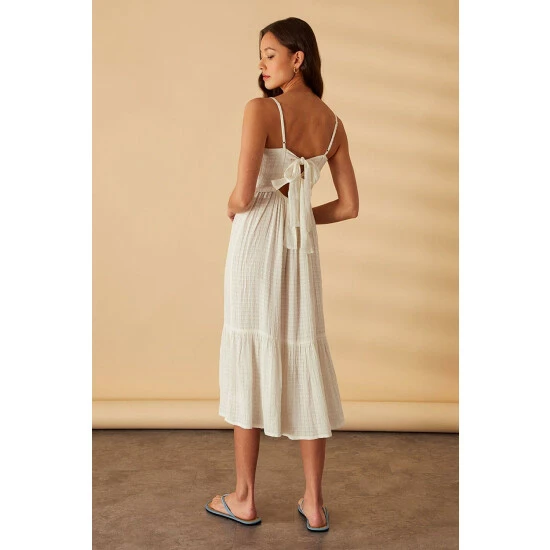 Accessorize Strappy Bow Back Dress For Female 5 Accessorize Strappy Bow Back Dress For Female - Image 3