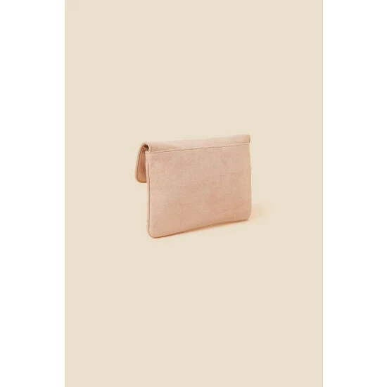 Accessorize Suedette Flat Fold Clutch For Female 5 Accessorize Suedette Flat Fold Clutch For Female - Image 3