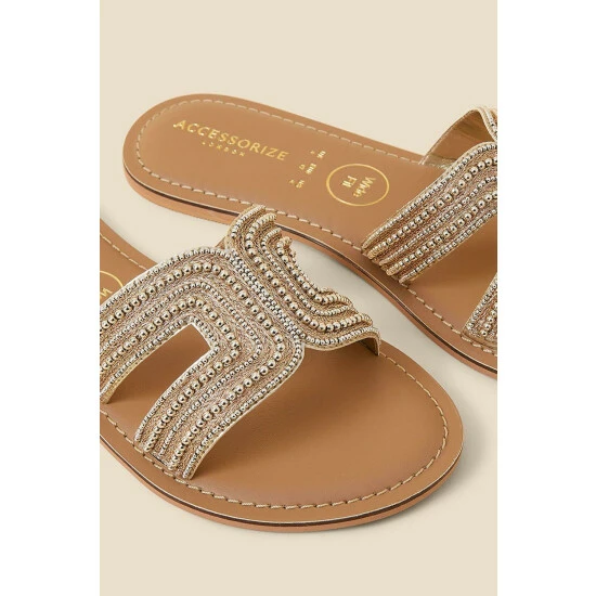 Accessorize 'Bella' Beaded Wide Fit Sandals For Female 5 Accessorize 'Bella' Beaded Wide Fit Sandals For Female - Image 3