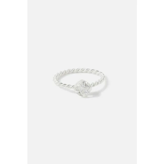 Accessorize Sterling Silver Round Cut Cubic Zirconia Twist Ring For Female 3 Accessorize Sterling Silver Round Cut Cubic Zirconia Twist Ring For Female