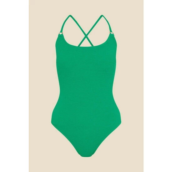 Accessorize Crinkle Scoop Neck Swimsuit For Female 5 Accessorize Crinkle Scoop Neck Swimsuit For Female - Image 4