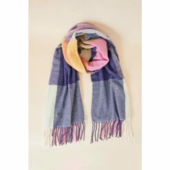 Accessorize Colourblock Square Check Blanket Scarf For Female