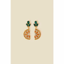 Accessorize Orange Slice Drop Earrings For Female