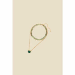 Accessorize Layered Sparkle Gem Choker For Female