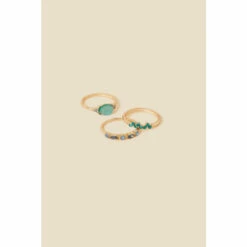 Accessorize Mini Gem Stacking Rings Set Of Three For Female