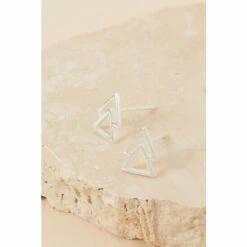 Accessorize Sterling Silver Triangle Stud Earrings For Female -Accessorize Shop unnamed file 590