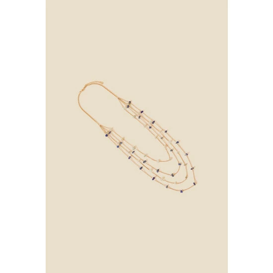 Accessorize Layered Raw Stone Necklace For Female 3 Accessorize Layered Raw Stone Necklace For Female