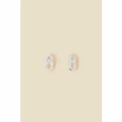 Accessorize Sterling Silver Chain Stud Earrings For Female