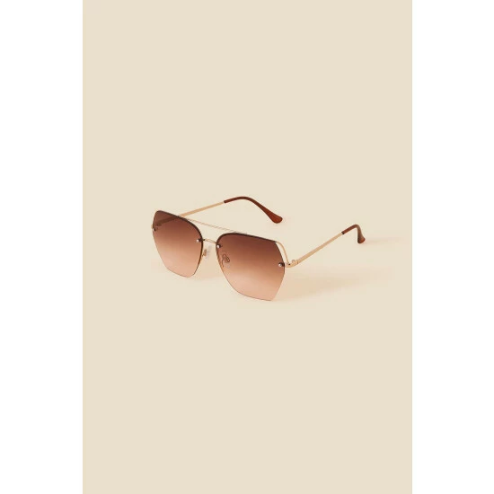 Accessorize Rimless Aviator Sunglasses For Female 3 Accessorize Rimless Aviator Sunglasses For Female