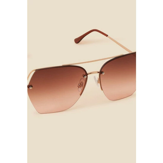 Accessorize Rimless Aviator Sunglasses For Female 4 Accessorize Rimless Aviator Sunglasses For Female - Image 2