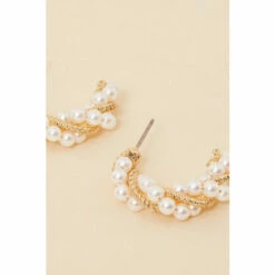 Accessorize Twisted Pearl Hoop Earrings For Female -Accessorize Shop unnamed file 700