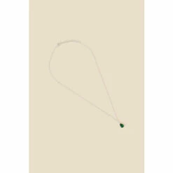 Accessorize Sterling Silver Emerald Pendant Necklace For Female