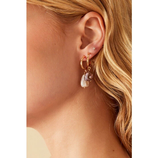 Accessorize Pearl Drop Earrings Set Of Three For Female 4 Accessorize Pearl Drop Earrings Set Of Three For Female - Image 2