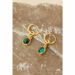 Accessorize Gold-Plated Heirloom Malachite Charm Earrings For Female -Accessorize Shop unnamed file 778