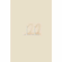 Accessorize Sterling Silver T-Bar Charm Hoop Earrings For Female