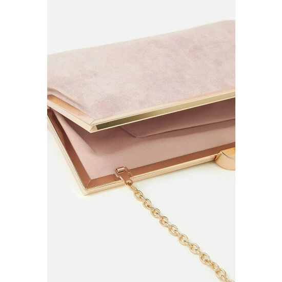 Accessorize Suedette Clip Frame Clutch Bag For Female 4 Accessorize Suedette Clip Frame Clutch Bag For Female - Image 2