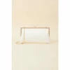 Accessorize Bridal Pearl Clasp Satin Clutch Bag For Female