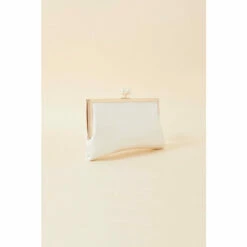 Accessorize Bridal Pearl Clasp Satin Clutch Bag For Female -Accessorize Shop unnamed file 893