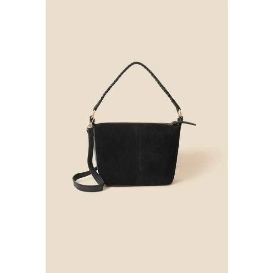 Accessorize Suede Woven Top Handle Bag For Female 3 Accessorize Suede Woven Top Handle Bag For Female